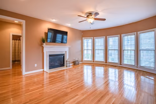 A spotless living room.